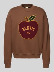 Oversized Sweatshirt mit Label-Stitching von BLKVIS - 26