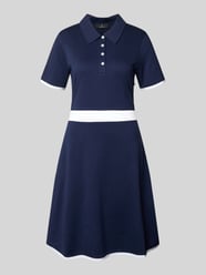Knielanges Polokleid mit kurzer Knopfleiste von monari - 7