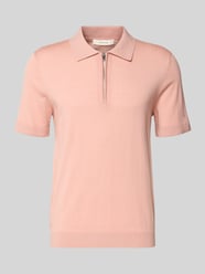 Koszulka polo z czystej wełny o kroju regular fit model 'TRAY' od Selected Homme Fuksjowy - 47