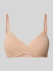 Slim Fit Push-Up BH mit Spitzenbesatz Modell 'Go Blush' von Sloggi Beige - 45