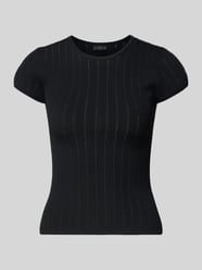 T-shirt w wzór pointelle z okrągłym dekoltem od GUESS - 10