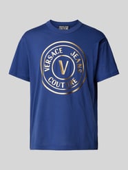 T-Shirt mit Label-Print Modell 'CJ00T' von Versace Jeans Couture Blau - 2