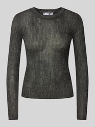 Longsleeve mit Effektgarn Modell 'TUNG' von Mango Schwarz - 29