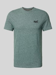 T-shirt met labelstitching van Superdry Groen - 1