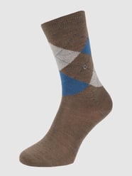 Sokken met scheerwol, model 'Marylebone' van Burlington Bruin - 43
