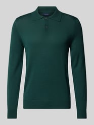 Slim Fit Strickpullover mit Polokragen von Christian Berg Men Grün - 11