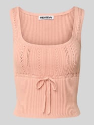 Tanktop mit Square-Neck-Ausschnitt von REVIEW Pink - 1