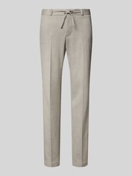 Straight Fit Stoffhose mit Bundfalten Modell 'Sparta' von Zuitable Beige - 11