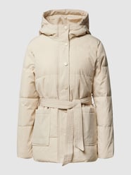 Steppjacke mit Eingrifftaschen von Pieces Beige - 30