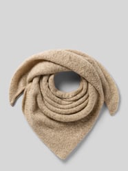 Schal mit Logo-Patch in Strick-Optik Modell 'Amadsi' von OPUS Beige - 12