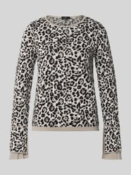 Strickpullover mit gerippten Abschlüssen von monari Beige - 36