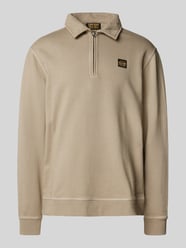 Sweatshirt met labeldetail van Superdry Beige - 1