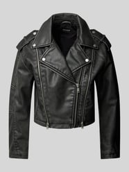 Kurtka w stylu Biker z kołnierzem z lamówką model ‘CASEY’ od Only - 36