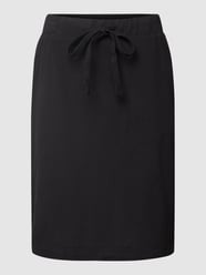 Knielange rok met steekzakken, model 'NAYA' van Kaffe Grijs / zwart - 42