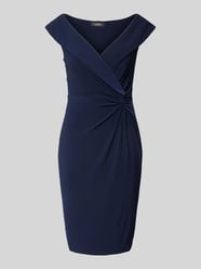 Cocktailkleid mit Knotendetail Modell 'LEONIDAS' von Lauren Ralph Lauren Blau - 39