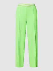 Stoffen broek met logo in band, model 'Cameron' van Cambio Groen - 24