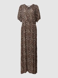 Maxikleid aus Viskose mit Allover-Print Modell 'Isolde' von Kaffe Schwarz - 39