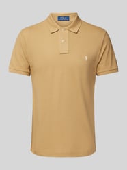 Custom slim fit poloshirt met labelstitching van Polo Ralph Lauren Geel - 1