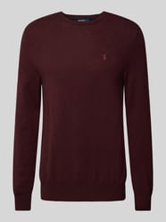 Gebreide pullover van lanawol met ronde hals van Polo Ralph Lauren Bordeaux - 13