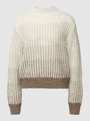 Gebreide pullover met kleurverloop, model 'FOREST FLOWER' van Taifun Groen - 7