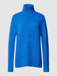 Gebreide pullover in effen design met turtleneck van Jake*s Casual Blauw - 4