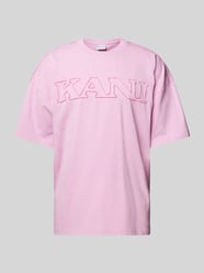 T-Shirt mit Label-Print Modell 'Retro' von KARL KANI Rosa - 27