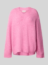 Gebreide pullover met ribboorden van American Vintage Fuchsia - 30