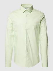 Slim fit zakelijk overhemd met kentkraag, model 'Bari' van CK Calvin Klein Groen - 43
