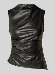 Top z imitacji skóry z marszczeniami model ‘DANDY’ od NOISY MAY® - 5