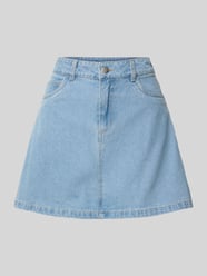Spódnica jeansowa o linii A z mieszanki bawełny model ‘ABBI’ od Pieces - 17
