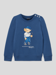 Sweatshirt mit Knopfleiste Modell 'Bear' von Polo Ralph Lauren Kids Blau - 22