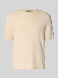 Strickshirt mit Kaschmir-Anteil und Knopfleiste von FTC-Cashmere Beige - 47