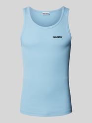 Tanktop mit Feinripp von REVIEW Blau - 22