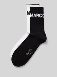 Ripp-Socken in sportivem Look im 2er Pack von Marc O'Polo Schwarz - 48