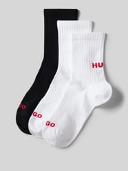 Socken mit Label-Print im 3er-Pack von HUGO Weiß - 1