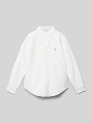 Freizeithemd mit Button-Down-Kragen von Polo Ralph Lauren Kids Weiß - 45