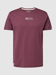 T-Shirt mit Label-Stitching von Alpha Industries Türkis - 22