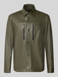 regular fit leren jack van echt lamsleer model 'LH_PS SPIRIT70 ST' - Porsche x BOSS van BOSS Green - 4