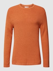 Regular Fit Strickpullover mit Strukturmuster Modell 'ROCKS' von Selected Homme Rot - 48