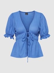 Top bluzkowy z wiązaniem model ‘Daisy’ od Gina Tricot Niebieski - 27