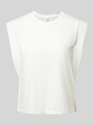 T-Shirt mit geripptem Rundhalsausschnitt Modell 'JEN' von Only Weiß - 41