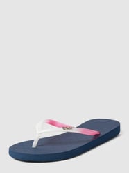 Teenslippers met labeldetail, model 'VIVA-GRADIENT' van Roxy Blauw / turquoise - 45