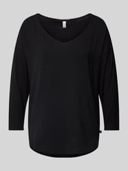 Longsleeve mit überschnittenen Schultern und 3/4-Arm von QS Schwarz - 26