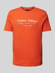 T-Shirt mit Label-Print von Tommy Hilfiger Orange - 47