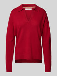 Gebreide pullover met labeldetail, model 'LILLIAN' van Brax Rood - 6