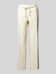 Straight Leg Leinenhose mit Bindegürtel Modell 'STYLE.FARINA' von Brax Beige - 38