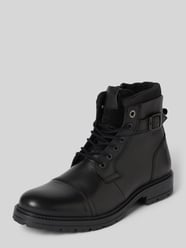 Lederboots mit Dornschließe Modell 'DEXTER' von Jack & Jones Schwarz - 48