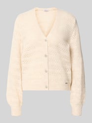Gebreid jack met v-hals en knoopsluiting van MORE & MORE - 31