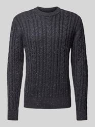 Strickpullover mit gerippten Abschlüssen Modell 'Karl' von Casual Friday Blau - 19