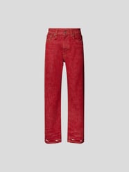 Boyfriend Fit Jeans im Distressed Look von R13 Rot - 6